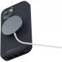 NJORD Leather flip etui z MagSafe za iPhone 14 - temno siva