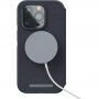 NJORD Leather flip etui z MagSafe za iPhone 14 Pro - temno siva