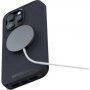 NJORD Leather flip etui z MagSafe za iPhone 14 Pro - temno siva