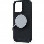 NJORD Suede ovitek z MagSafe za iPhone 15 Pro Max - temno siva