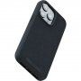 NJORD Suede ovitek z MagSafe za iPhone 15 Pro Max - temno siva