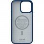 NJORD Suede ovitek z MagSafe za iPhone 15 Pro Max - temno modra