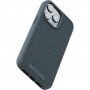 NJORD Fabric ovitek z MagSafe za iPhone 15 Pro Max - temno siva