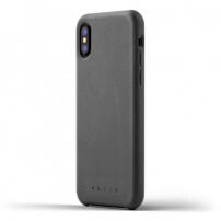 Mujjo polna usnjena torbica za Apple iPhone X - siva