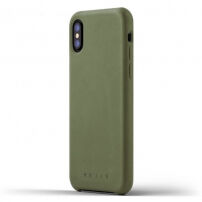 Mujjo polna usnjena torbica za Apple iPhone X - olivno