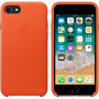 Originalna usnjena torbica Apple za iPhone 8/7 - svetlo oranžna