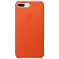 Originalna usnjena torbica Apple za iPhone 8 Plus / 7 Plus - svetlo oranžna