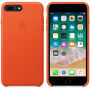 Originalna usnjena torbica Apple za iPhone 8 Plus / 7 Plus - svetlo oranžna