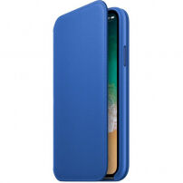 Originalna usnjena torbica Apple Folio za iPhone X - elektro modra
