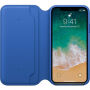 Originalna usnjena torbica Apple Folio za iPhone X - elektro modra