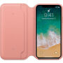 Originalna usnjena torbica Apple Folio za iPhone X - bledo roza