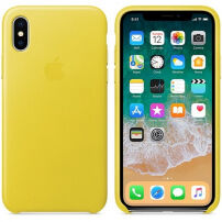 Originalna usnjena torbica Apple za iPhone X - pomlad rumeno