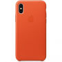 Originalna usnjena torbica Apple za iPhone X - svetlo oranžna