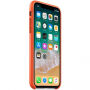 Originalna usnjena torbica Apple za iPhone X - svetlo oranžna