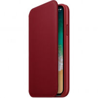 Originalna usnjena torbica Apple Folio za iPhone X - rdeča