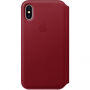 Originalna usnjena torbica Apple Folio za iPhone X - rdeča