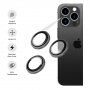 FIXED Camera Glass kaljeno steklo z aluminijastim okvirjem za zaščito leč zadnjega fotoaparata za iPhone 15 Pro / 15 Pro Max - srebro