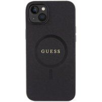 Guess Saffiano ovitek z MagSafe za iPhone 15 Plus - črna