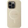 Guess Saffiano ovitek z MagSafe za iPhone 15 Pro Max - zlati