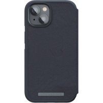 NJORD Leather flip etui z MagSafe za iPhone 14 - temno siva