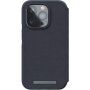 NJORD Leather flip etui z MagSafe za iPhone 14 Pro Max - temno siva