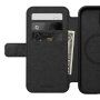 Nomad Modern Leather Folio flip etui z MagSafe za iPhone 15 - črna