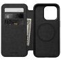 Nomad Modern Leather Folio flip etui z MagSafe za iPhone 15 Pro - črna