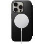 Nomad Modern Leather Folio flip etui z MagSafe za iPhone 15 Pro - črna