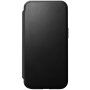 Nomad Modern Leather Folio flip etui z MagSafe za iPhone 15 Pro - črna