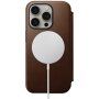 Nomad Modern Leather Folio flip etui z MagSafe za iPhone 15 Pro Max - rjava
