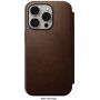Nomad Modern Leather Folio flip etui z MagSafe za iPhone 15 Pro Max - rjava