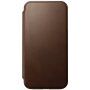 Nomad Modern Leather Folio flip etui z MagSafe za iPhone 15 Pro Max - rjava