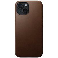 Nomad Modern Leather usnjeni ovitek z MagSafe za iPhone 15 - rjava
