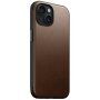 Nomad Modern Leather usnjeni ovitek z MagSafe za iPhone 15 - rjava