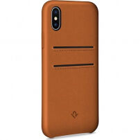 Dvanajst usnjenih usnjenih torb s sproščenim jugom za iPhone X - rjava