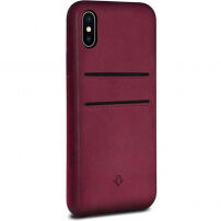 Dvanajst usnjenih usnjenih torb s sproščenim jugom za iPhone X - rdeče