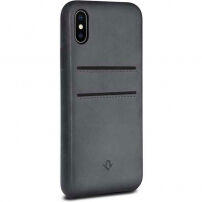 Dvanajst usnjenih usnjenih torb s sproščenim jugom za iPhone X - siva