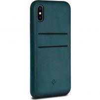 Dvanajst usnjenih usnjenih torb s sproščenim jugom za iPhone X - modro