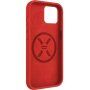 FIXED MagFlow silikonski etui z MagSafe za iPhone 15 - rdeče