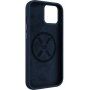 FIXED MagFlow silikonski etui z MagSafe za iPhone 15 - temno modra