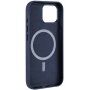 FIXED MagLeather usnjeni ovitek z MagSafe za iPhone 15 - temno modra