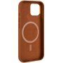 FIXED MagLeather usnjeni ovitek z MagSafe za iPhone 15 Plus - rjava