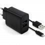 FIXED mrežni polnilec 15W 2xUSB z USB-A / Lightning kablom - MFi za iPhone / iPad - črn
