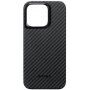 Pitaka MagEZ 4 1500D ovitek z vzorcem karbonskih vlaken za iPhone 15 Pro - siva