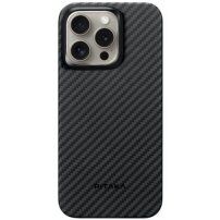 Pitaka MagEZ 4 1500D ovitek z vzorcem karbonskih vlaken za iPhone 15 Pro Max - siva