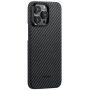 Pitaka MagEZ 4 1500D ovitek z vzorcem karbonskih vlaken za iPhone 15 Pro Max - siva