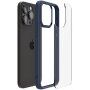 Spigen Ultra Hybrid transparentni ovitek za iPhone 15 Pro Max - temno modra