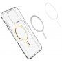 Spigen Ultra Hybrid MagFit transparentni ovitek z zlatim MagSafe za iPhone 15 Pro Max - jasno