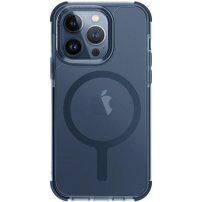 UNIQ Combat MagClick prozoren ovitek z MagSafe za iPhone 15 Pro Max - temno moder
