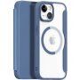 DUX DUCIS Skin X flip etui z MagSafe za iPhone 15 - temno modra